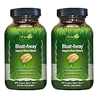 Irwin Naturals Bloat-Away - 60 Liquid Soft-Gels, Pack of 2 - Water Balance Support - Replenish Electrolytes & Essential Minerals - 40 Total Servings