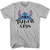 Disney Lilo and Stitch Stay Weird Officially Licensed Graphic Adult T-Shirt
