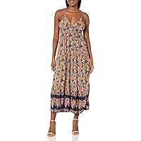 Angie Women's Open Back Floral Maxi Dress