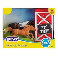 Breyer Horses Stablemates Mystery Horse Foal Surprise | Open and Find The Surprise Foal | 3 Horse Set | Horse Toy | Horse Figurines | 3.75