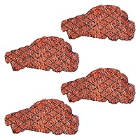 CHGCRAFT 4Pcs Artificial Steak Simulation Beef Props Ornament Lifelike Cooked Meat for Photography Props Home Kitchen Desk Shops Party Display Decor, 5.8x2.7inch