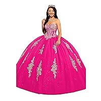 Lace Applique Quinceanera Dresses Ball Gown Tulle Sweet 15 16 Dress