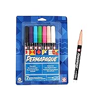 SAKURA Permapaque Paint Markers - Assorted Bright Colors - 1.0 mm Markers Pens - 7 Pack