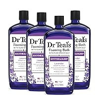 Foaming Bath with Pure Epsom Salt, Soothe & Sleep with Lavender, 34 fl oz (Pack of 4) (Packaging May Vary)