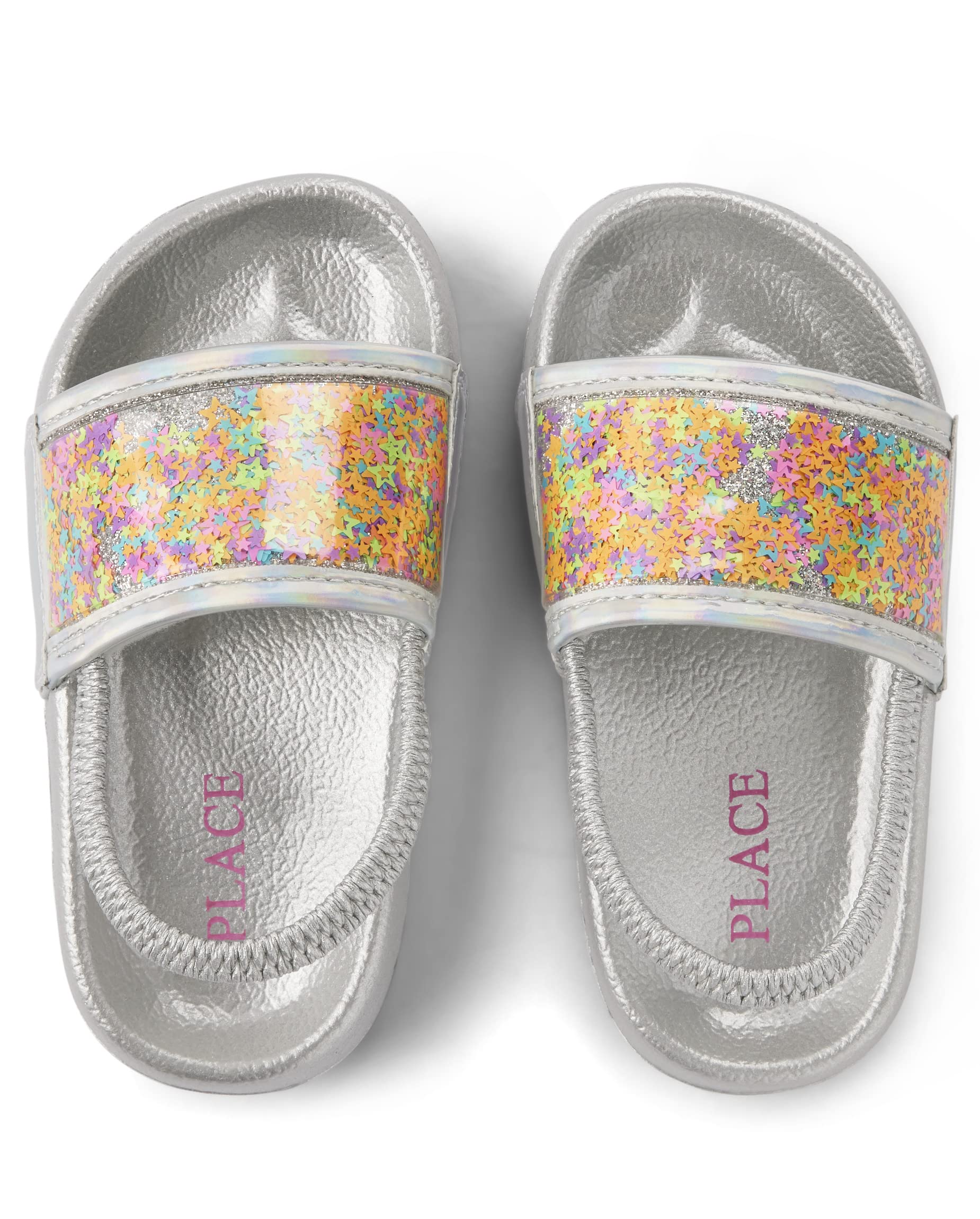 The Children's Place Unisex-Child and Toddler Girls Slides with Backstrap Sandal