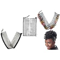 Hairzing Clip | Stretchy Banana Hair Clips for Women - Hair Comb Clips for Thick, Thin and Curly Hair - Snug & Comfortable Hair Banana Clip Hold Hair All Day - Bundle of 3 Large Clips