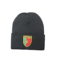 Portugal Country Flag Patched Toque HAT .Colors Available : Black, Red, Pink.New (Black)