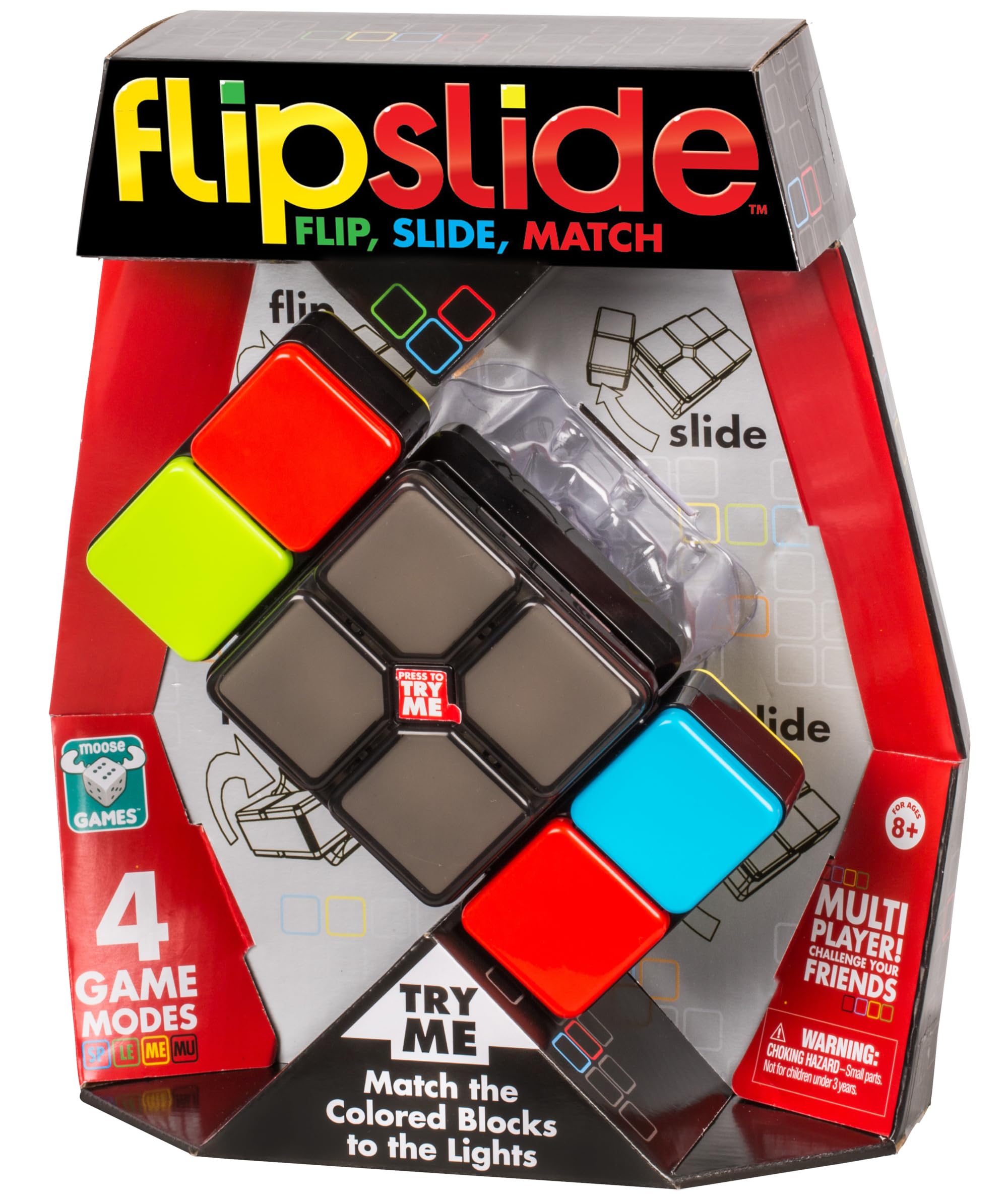 Oonies Flipslide Game, Electronic Handheld Game | Flip, Slide, and Match the Colors to Beat the Clock - 4 Game Modes - Multiplayer Fun,Black,3.23'' x 8.66'' x 10.28''