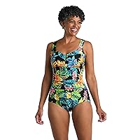 Maxine Of Hollywood Women's Spa Shirred Girl Leg One Piece Swimsuit