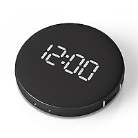 REACHER 2-in-1 Unified Loud Bed Shaker & Vibrating Alarm Clock for Hearing Impaired/Heavy Sleepers/Teens, Wireless Magnetic Charging, Adjustable Volume, Auto Dimmer, Snooze, Battery Powered, Portable