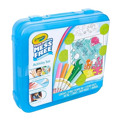 Crayola Color Wonder Mess Free Coloring Activity Set (30+ Pcs), With Markers, Stamps, and Stickers, Gift for Toddlers, 3+