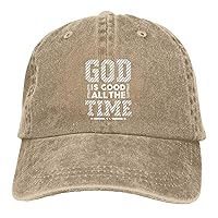 God is Good All The Time Hat Baseball Cap Unisex Vintage Washed Distressed Cap Retro Adjustable Dad Hats