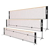 Portable Tennis Net,Stainless Steel Poles Badminton Net Set Adjustable Height Nylon Net with Carry Bag, for Kids Volleyball, Pickleball,Soccer, Indoor, Outdoor Court, Backyard, Beach, Driveway