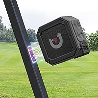 ACHIX Bluetooth-Lautsprecher für Golfwagen, 20 Stunden Spielzeit, magnetisch, tragbar, kabellos, mit lautem Stereo-Sound, Bass-Boost, IPX7, wasserdicht, TWS- und SD-Kartenfunktion (mit