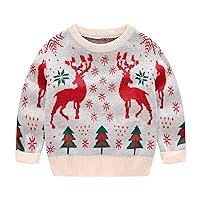 Kids Warm Sweatshirts Toddler Baby Kids Girls Boys Sweater Christmas Character Girls Light up Holiday Sweater