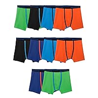 Fruit of the Loom Boys' and Toddler Boxer Briefs, Tag Free & Breathable Underwear, Assorted Color Multipacks