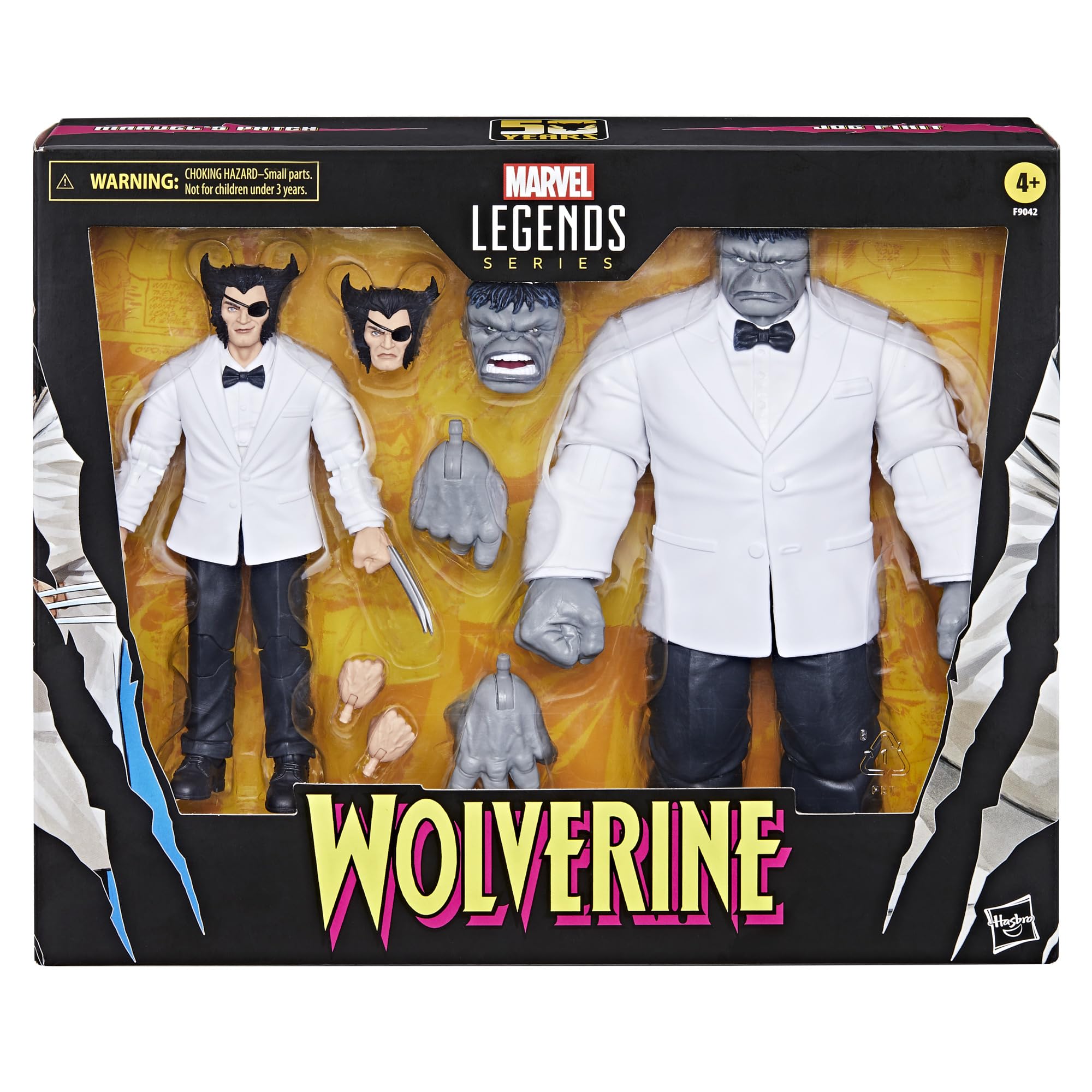 Marvel Legends Series Patch and Joe Fixit, Wolverine 50th Anniversary Comics Collectible 6-Inch Scale Action Figure 2-Pack