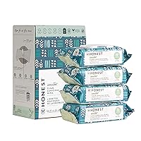 The Honest Company Clean Conscious Unscented Wipes | Over 99% Water, Compostable, Plant-Based, Baby Wipes | Hypoallergenic for Sensitive Skin, EWG Verified | Balance Blues, 288 Count