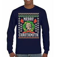 Merry Chrithmith Long Sleeve T-Shirt Mike Tyson Ugly Sweater Funny Christmas