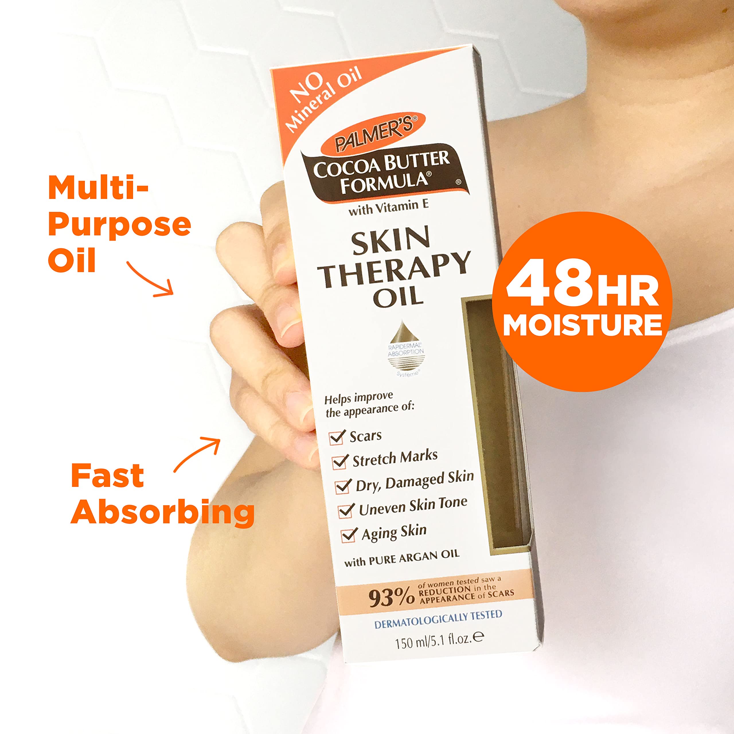 Palmer's Cocoa Butter Formula Skin Therapy Moisturizing Body Oil with Vitamin E, 5.1 Ounces