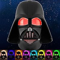 Star Wars Darth Vader LED Night Light, Color Changing, Collectors Edition, Dusk-to-Dawn Sensor, Plug-in, Disney, Galaxy, Ideal for Bedroom, Bathroom, Nursery, Hallway, 43428