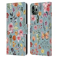Head Case Designs Officially Licensed Ninola Nature Spring Floral Leather Book Wallet Case Cover Compatible with Apple iPhone 11 Pro Max