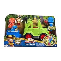 Disney Junior Mickey Mouse Funhouse Dino Rover 6-piece Play Figures and Vehicle Playset, Officially Licensed Kids Toys for Ages 3 Up by Just Play
