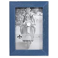 Lawrence Frames 4W x 6-Inch H Charlotte Weathered Navy Blue Wood Picture Frame (745746)