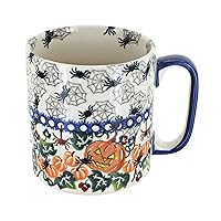 Blue Rose Polish Pottery Trick or Treat Coffee Mug