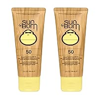 Sun Bum Original Spf 50 Sunscreen Lotion Vegan and Reef Friendly (octinoxate & Oxybenzone Free) Broad Spectrum Moisturizing Uva/uvb With Vitamin E 3 Ounce 2 Pack
