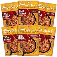 Sukhi's Indian Curry Paste - Chicken Tikka Masala Sauce 3oz (Pack of 6) 84 Servings - Gluten Free Food Indian Curry Sauce with Indian Spices
