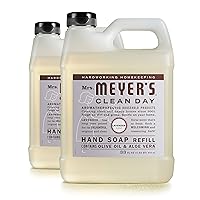 MRS. MEYER'S CLEAN DAY Hand Soap Refill, Made with Essential Oils, Biodegradable Formula, Lavender, 33 Fl. Oz - Pack Of 2