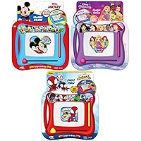 JA-RU Disney Princess, Mickey Mouse, and Marvel Spiderman Magic Draw-Magnetic Drawing Pad (3 Pack Assorted) Car Trip Toys | Mess-Free Small Kids Write Board | Travel Entertainment. ABC-6906-3s