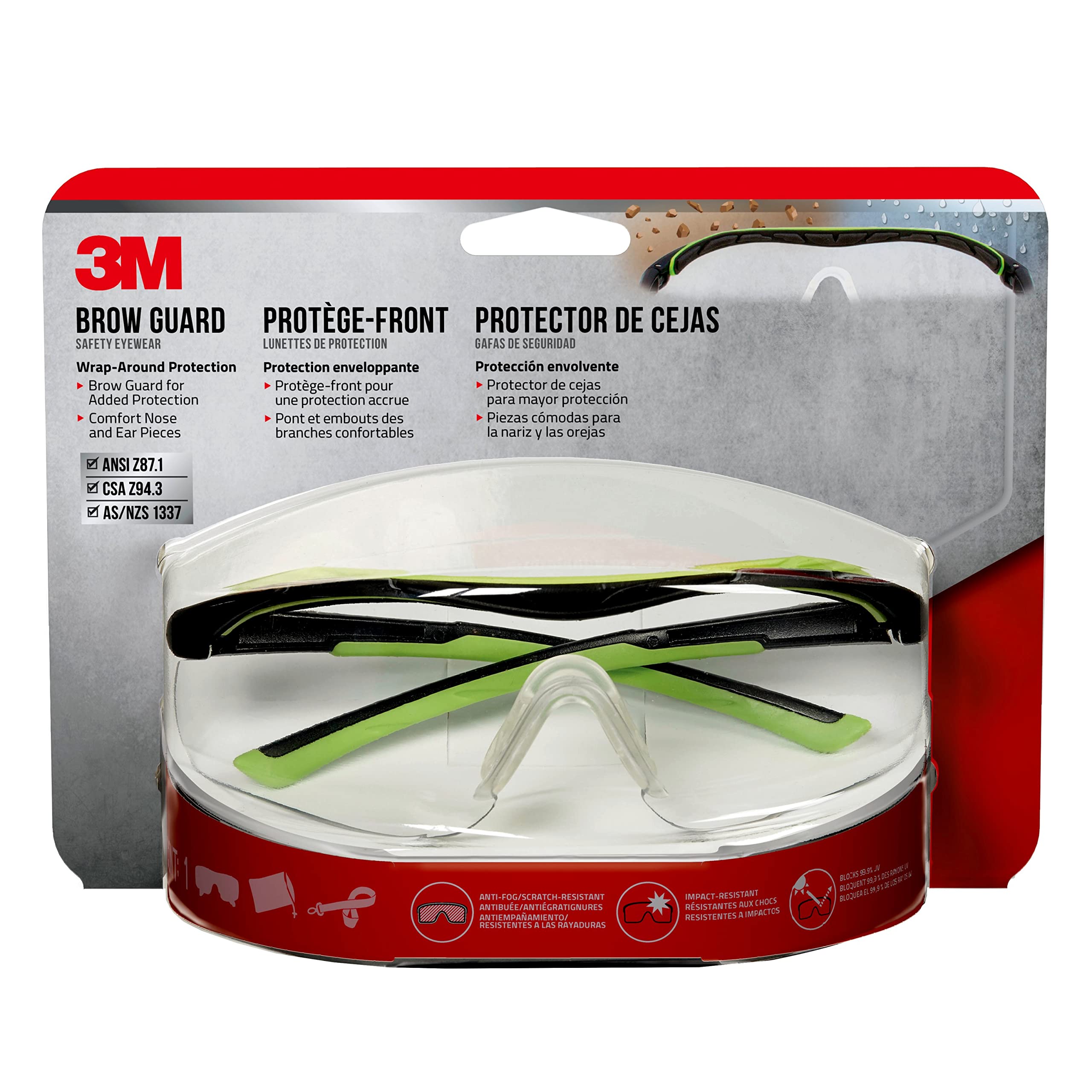 3M Safety Bundle: Pro-Protect Hearing Protector with Bluetooth Technology + 10-Pack Cool Flow Valve N95 Respirator 8511 + 1-Pair Safety Eyewear