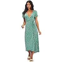 Billabong Women's Wrap Front Midi Length Dress