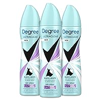 Degree Antiperspirant Dry Spray Pure Fresh 3 Count Anti White Marks and Yellow Stains Deodorant for Women 3.8 oz