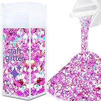Hemway Craft Glitter Shaker 110g / 3.9oz Glitter for Arts, Crafts, Resin, Tumblers, Nails, Painting, Decoration, Festival, Cosmetic, Body - Super Chunky (1/8