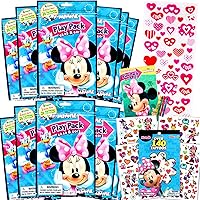 Disney Minnie Mouse Party Favor Bundle for Kids - 12 Play Packs with Mini Coloring Books, and Stickers Party Supplies
