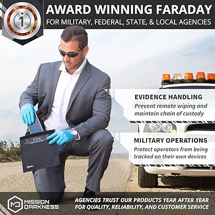 Mission Darkness Non-Window Faraday Bag for Phones // Device Shielding for Law Enforcement & Military, Executive Privacy, Travel & Data Security, Anti-Hacking Anti-Tracking Anti-Spying Assurance