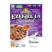 Cereal Sprouted Flakes Raisin Organic, 14 Ounce