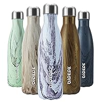 BJPKPK Stainless Steel Water Bottles, 17 oz Metal Insulated Water Bottle Reusable Travel Sports Thermal Water Bottle -Lily Wood Graphics