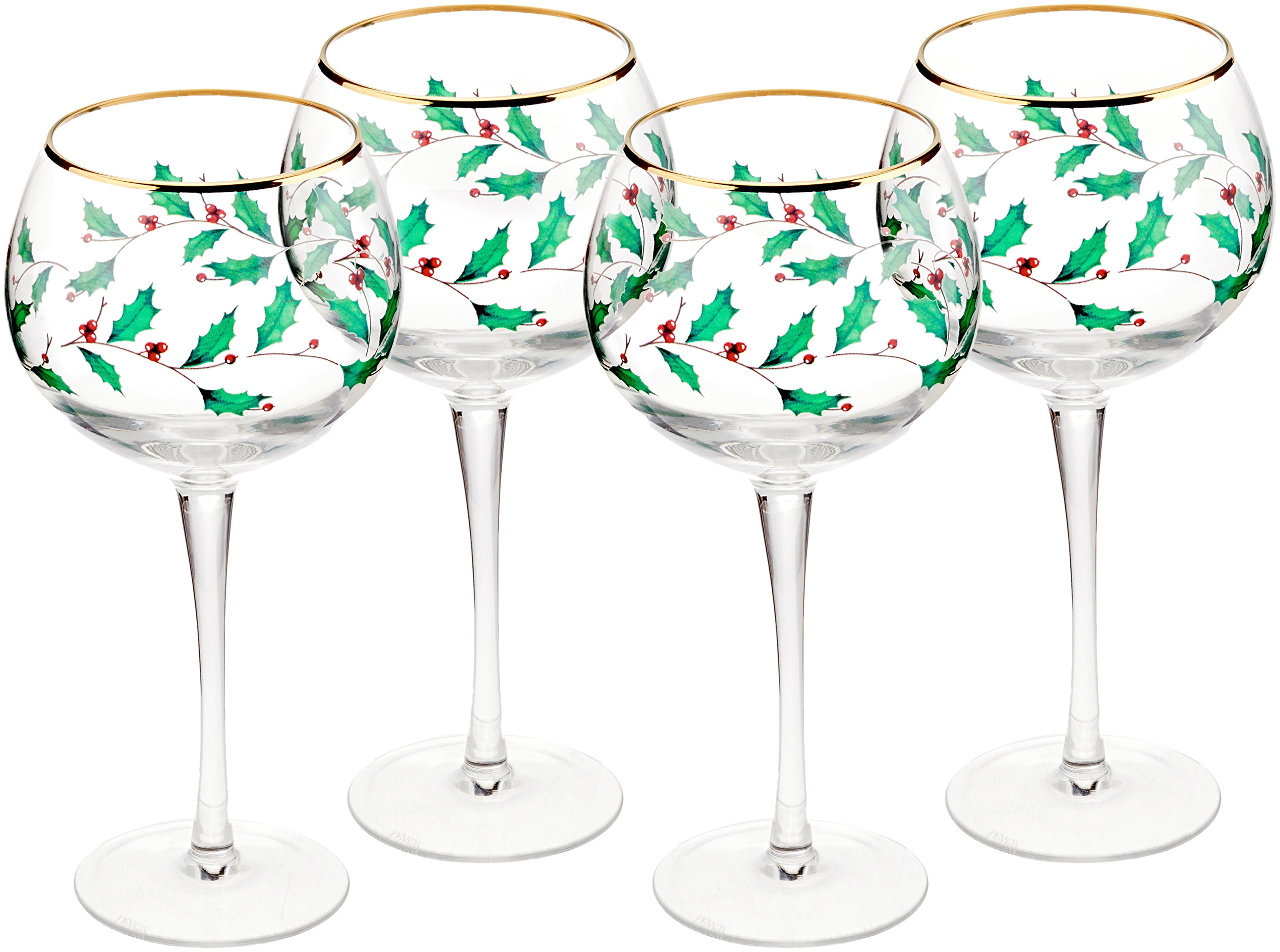 Lenox Holiday 4-Piece Wine Glass Set, 16 fl.oz.