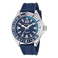 Nautica Men's NAPCWF305 Clearwater Beach Blue Silicone Strap Watch