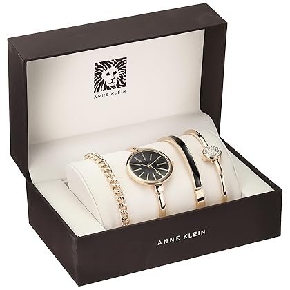 Anne Klein Women's Bangle Watch and Bracelet Set, AK/1470