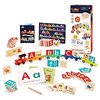 Battat Education – Wooden Letter Train Set – Alphabet Toy Train – Letter Train – ABC Train Toy – 3 Years + – 84 Pieces