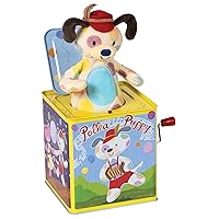 Schylling Brand Classic Tin Polka Puppy Jack-In-The-Box - Original Popping Activity Toy - Ages 18 months to 4 years
