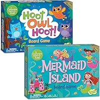 Peaceable Kingdom Hoot Owl Hoot and Mermaid Island Cooperative Board Games for Kids Bundle
