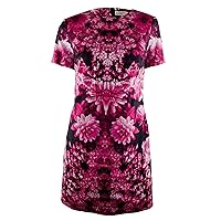 MICHAEL Michael Kors Women's Kew Garden Floral Print Dress (8, Neon Pink)