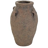 Deco 79 Ceramic Handmade Decorative Vase Textured Centerpiece Vase with Handles, Flower Vase for Home Decoration 10
