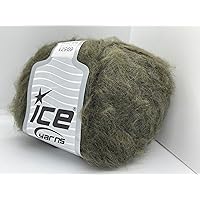 Ice Yarns Khaki Green Sale Winter Yarn - Fuzzy Acrylic, Wool Blend Worsted Weight Yarn 50 Grams (1.75 Ounces) 160 Meters (174 Yards)